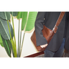 Leather Unisex Crossbody Bag Brown