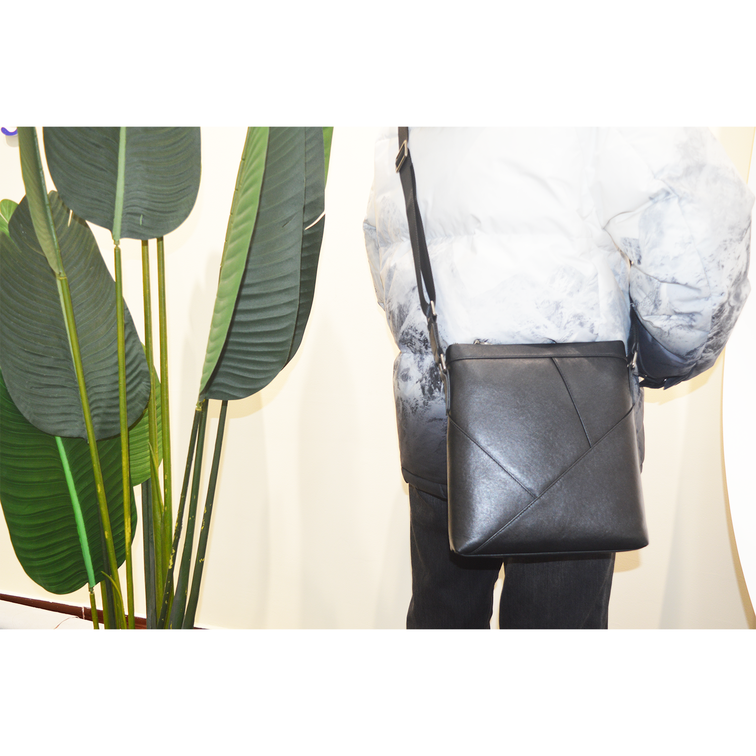 Men's Leather Shoulder Crossbody Bag