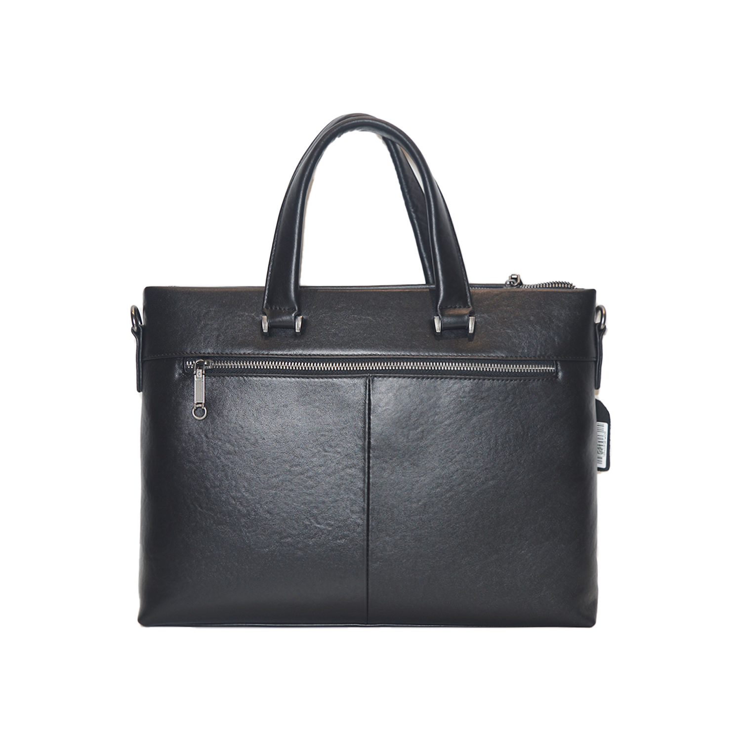 Black Genuine Leather Lawyers Briefcase Shoulder Laptop Business Bags for Men & Women with Magnetic Snap Pocket