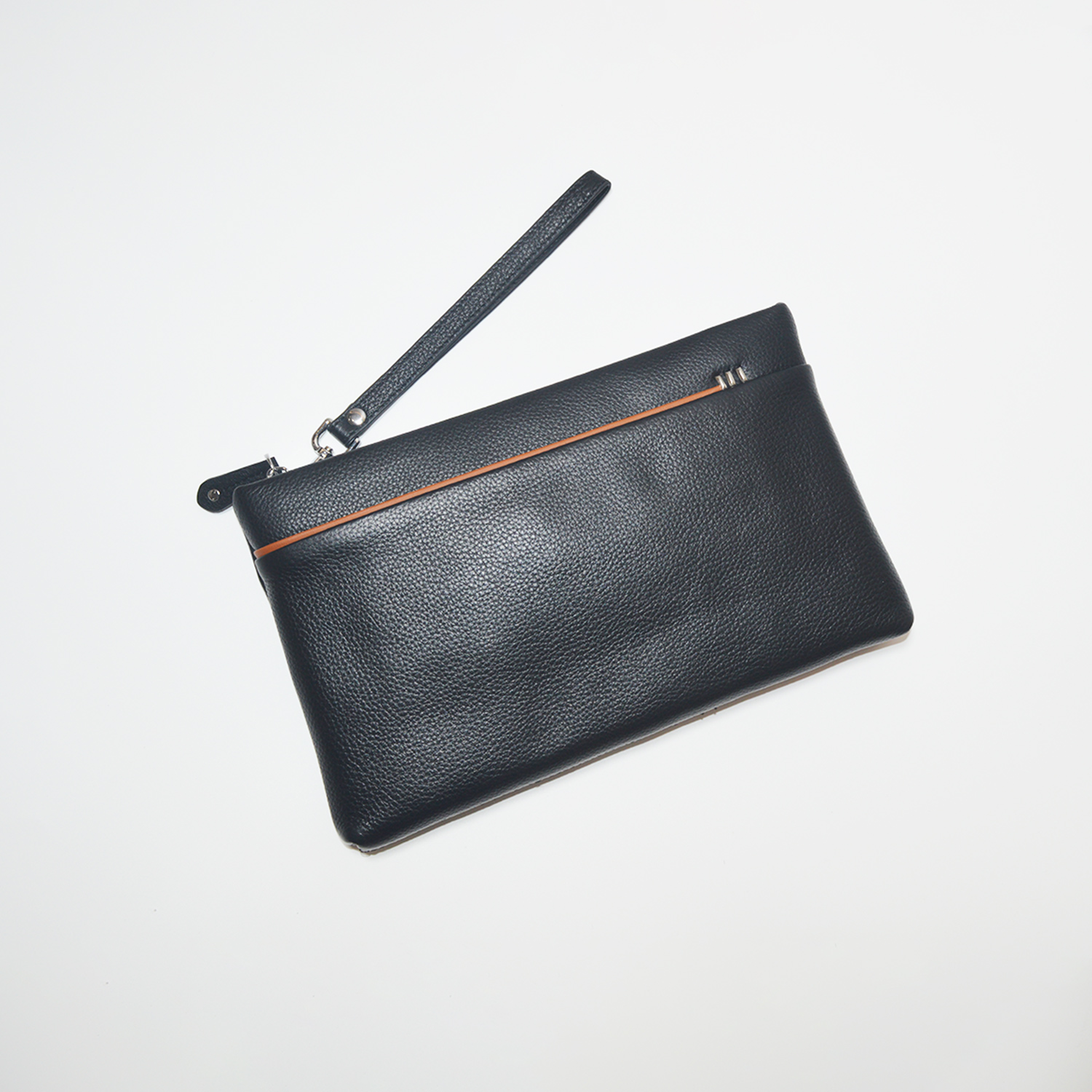 Genuine Cowhide Leather Men Clutch Purse Bag Business Wallet Clutch Phone Holder Handbag