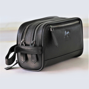 Genuine Leather Wristlet Clutch Handbag Multiple Component with Sturdy Handle