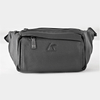 Black Fanny Pack for Men Genuine Leather Waist Bag Multiple Pockets Metal Zippers Belt Bag