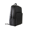 Woven Pattern Genuine Leather Backpack