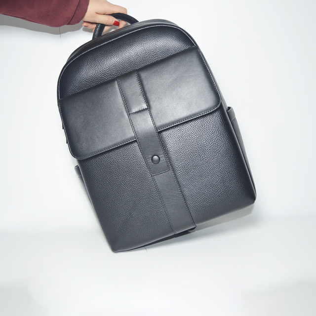 Handmade Black Leather backpack