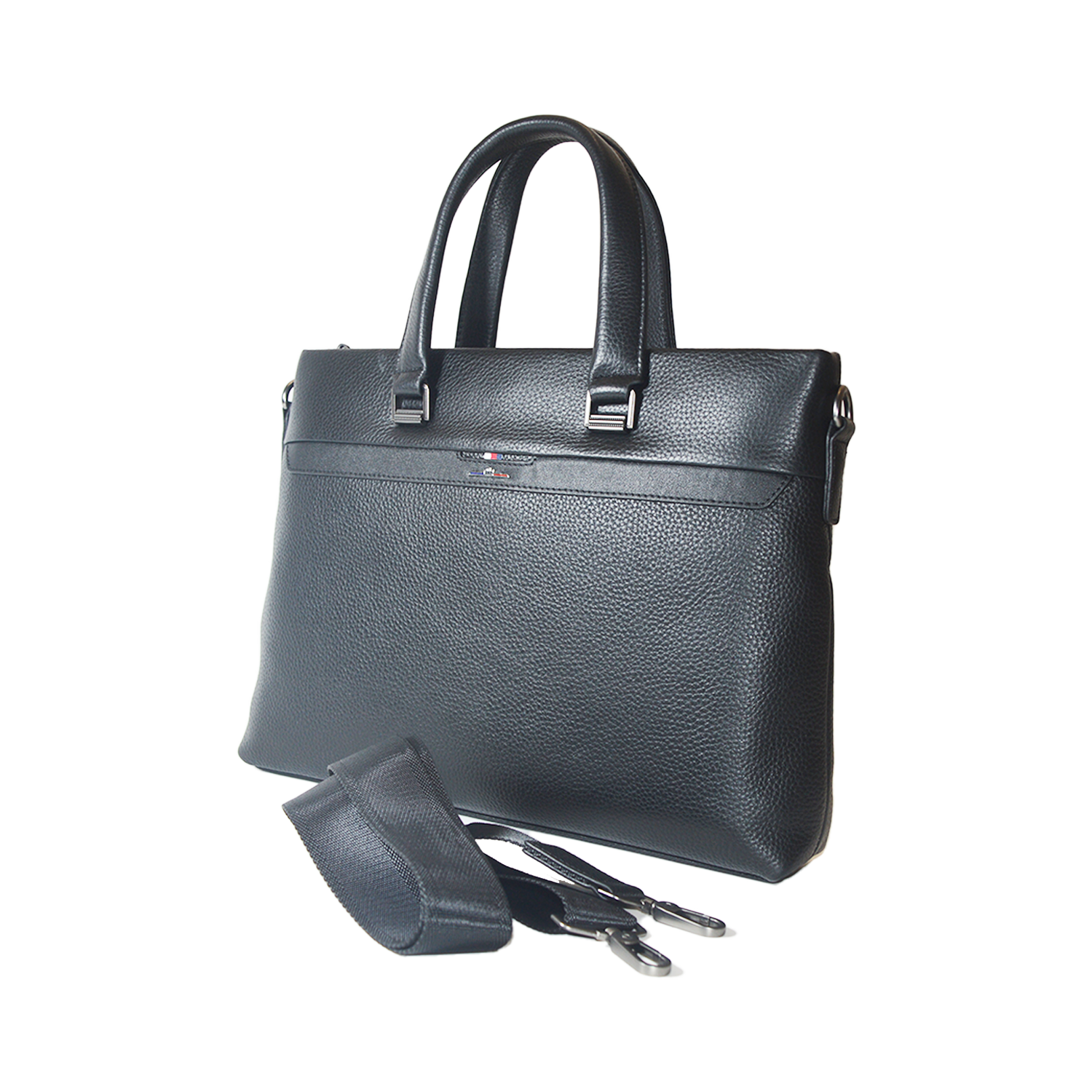 Classic Business Bag Men's Real Leather Briefcase Large Capacity Waterproof Shoulder Bag