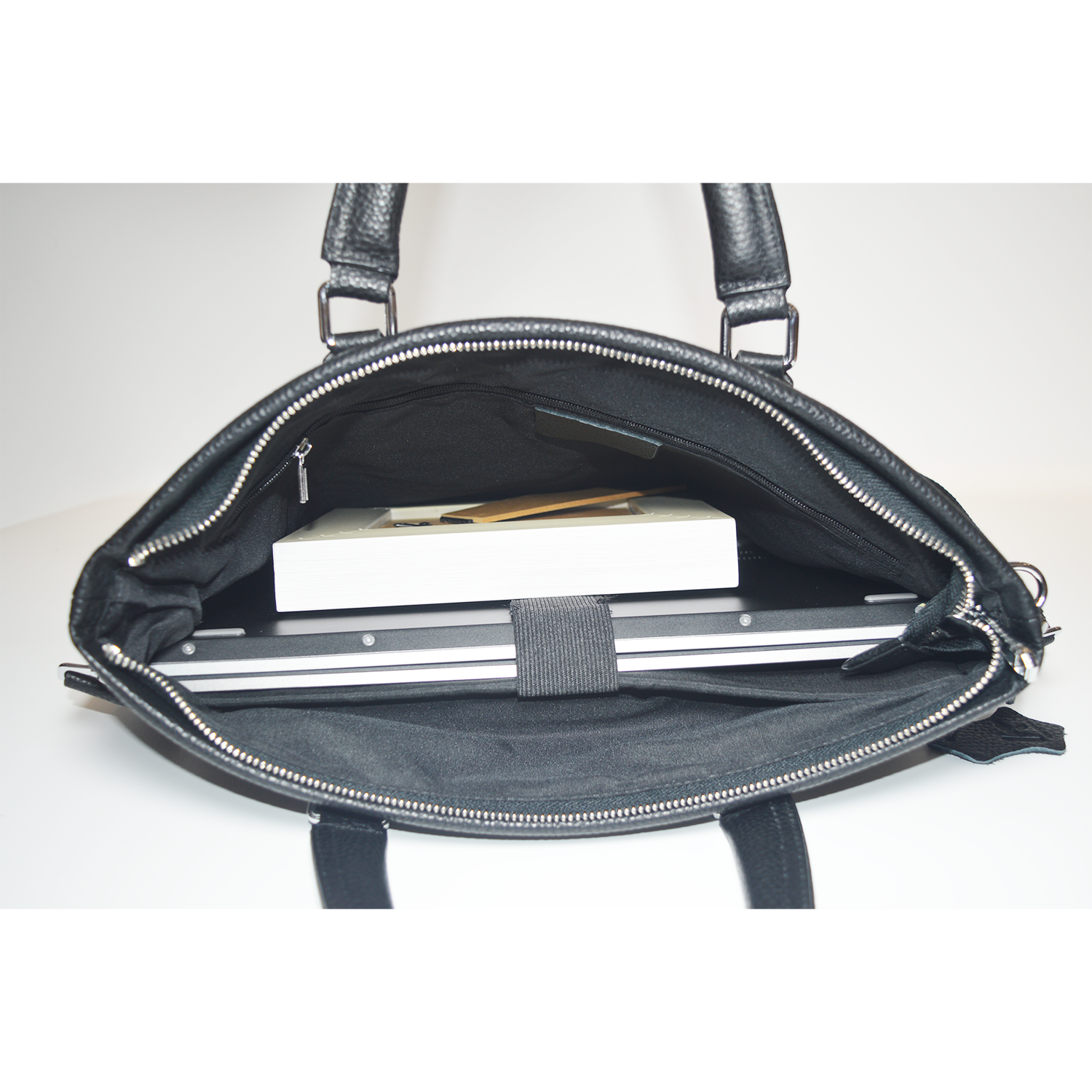 Leather Briefcase for Women Laptop Slim Business Ladies Work Shoulder Bag Versatile Handbag