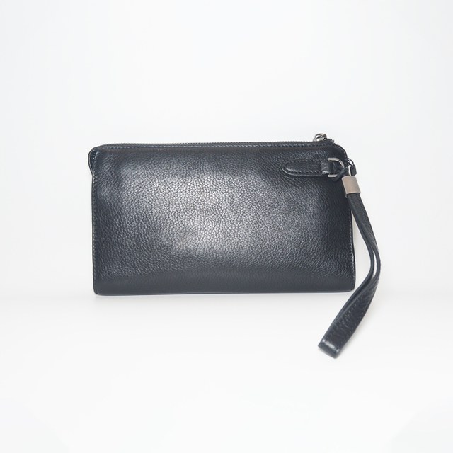 Mens Business Wallet Real Leather Clutch Purse Bag Versatile Anti Theft Clutch Phone Holder Handbag