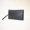 Men's Genuine Leather Envelope Clutch Handbag with Phone Pocket and 6 Card Slots