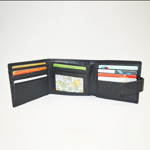 Women Men Black Thin Crocodile Clutch Trifold Wallet with 14 Credit Card Slot