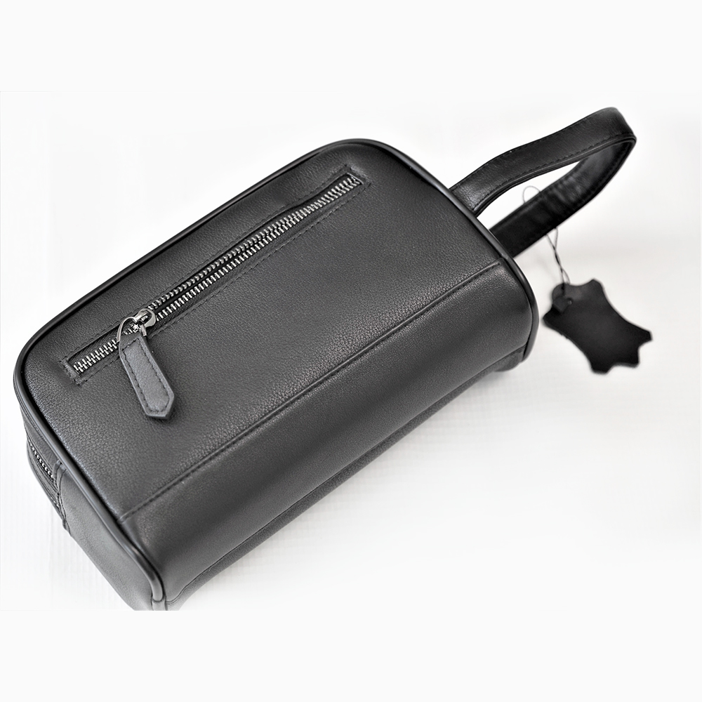 Genuine Leather Wristlet Clutch Handbag Multiple Component with Sturdy Handle