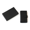 Genuine Leather Long Trifold Wallet with Buckle