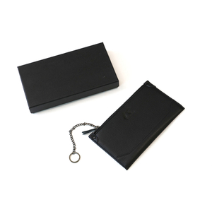 Soft Lightweight Genuine Leather Wallet Handbag with Chain Handle