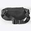 Black Fanny Pack for Men Genuine Leather Waist Bag Multiple Pockets Metal Zippers Belt Bag
