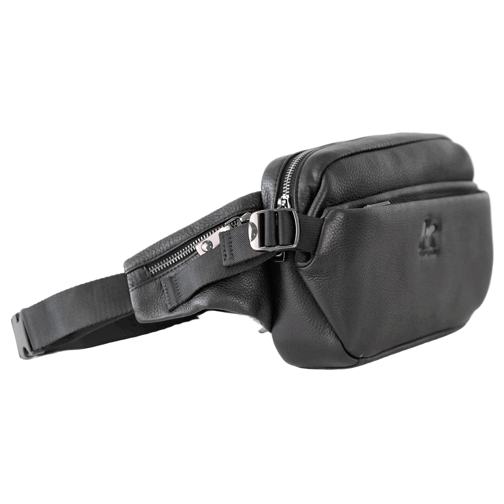 Genuine Leather Fanny Pack/Waist Bag/Organizer with Multiple Pockets Adjustable Belt