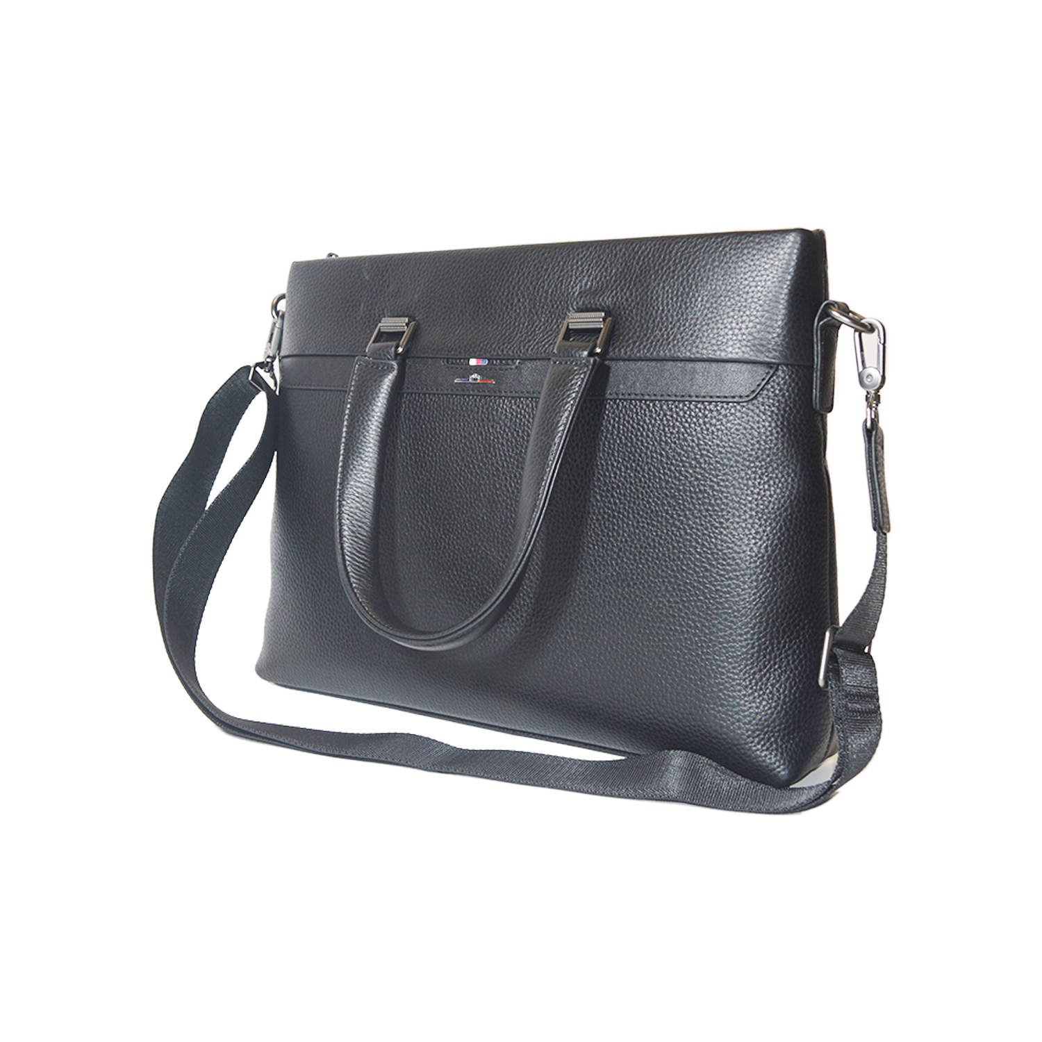 Classic Business Bag Men's Real Leather Briefcase Large Capacity Waterproof Shoulder Bag