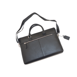 Minimalist Genuine Leather Briefcase Business Laptop Bag Shoulder Bags Large Capacity Handbag with Adjustable Strap