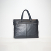Men Minimalist Design Waterproof Real Leather Briefcase Messenger Bag Office Business Laptop Bag