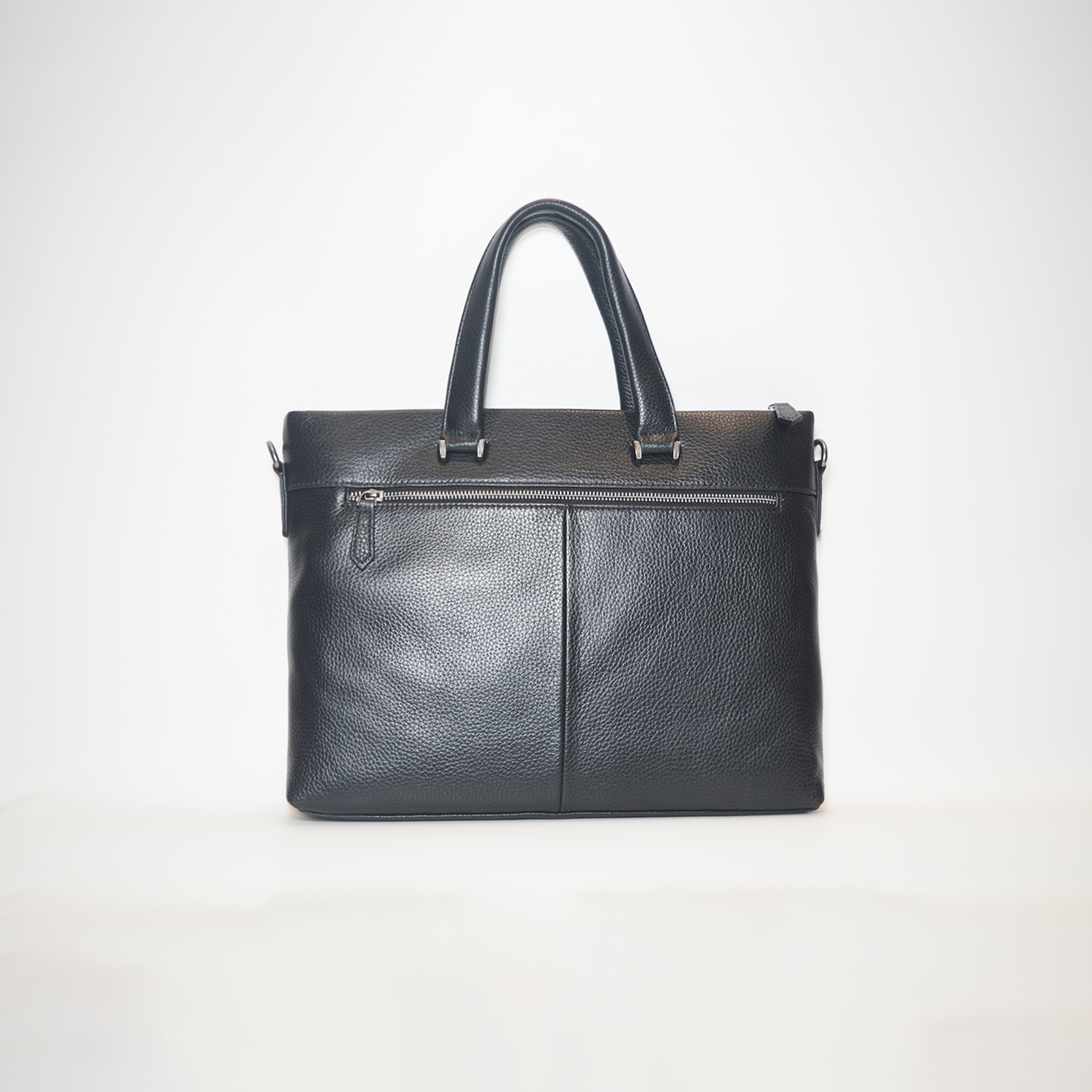 Men Minimalist Design Waterproof Real Leather Briefcase Messenger Bag Office Business Laptop Bag