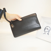 Mens Business Wallet Real Leather Clutch Purse Bag Versatile Anti Theft Clutch Phone Holder Handbag