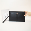 Minimalist Men's Genuine Leather Clutch Bag Business Wrist Wallet Zipper Purse Clutch Bag
