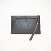 Men's Genuine Leather Envelope Clutch Handbag with Phone Pocket and 6 Card Slots