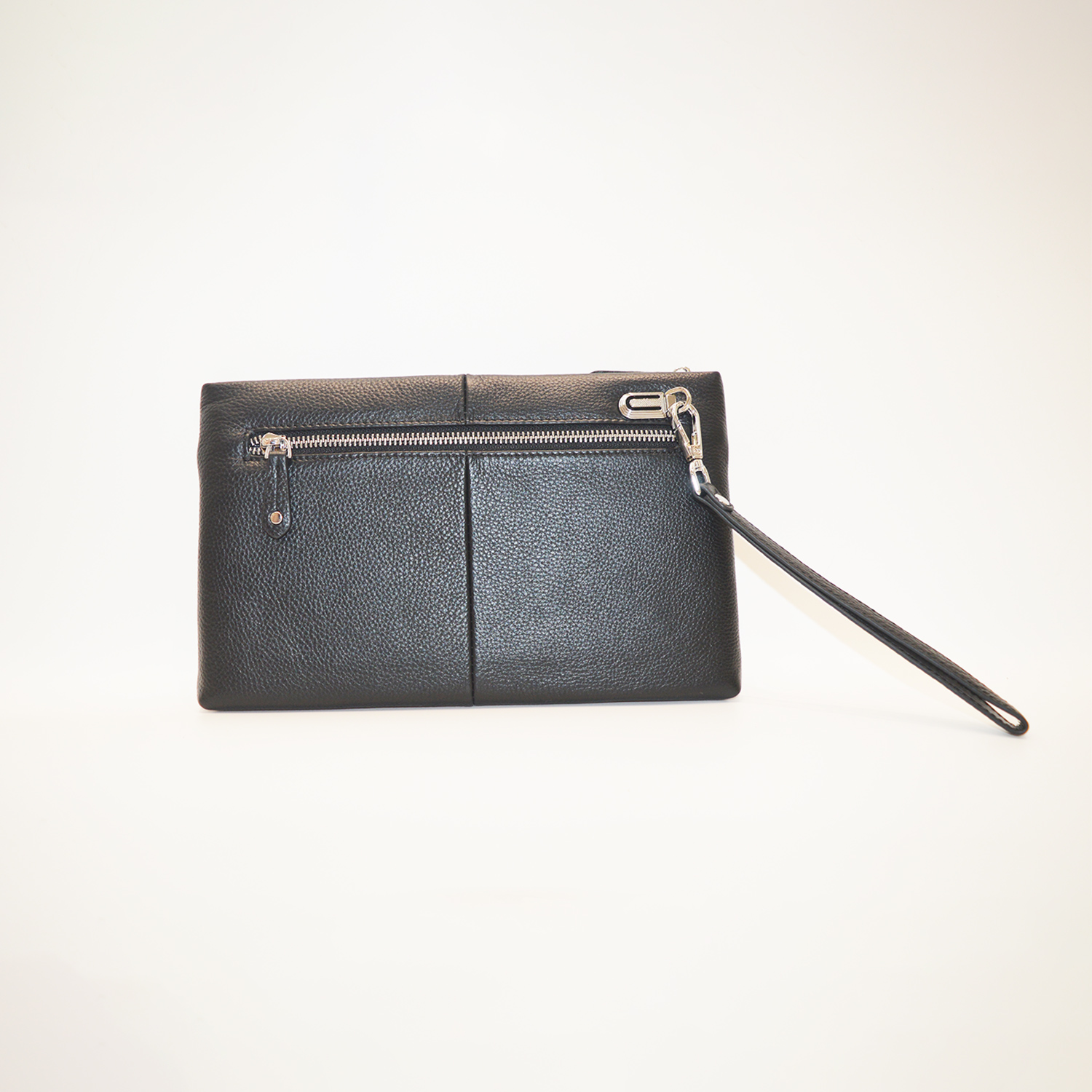 Genuine Cowhide Leather Men Clutch Purse Bag Business Wallet Clutch Phone Holder Handbag