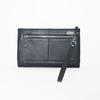 Long Wallets with Zipper Real Leather Men's Coin Purse Business Card Holders Wrist Wallet