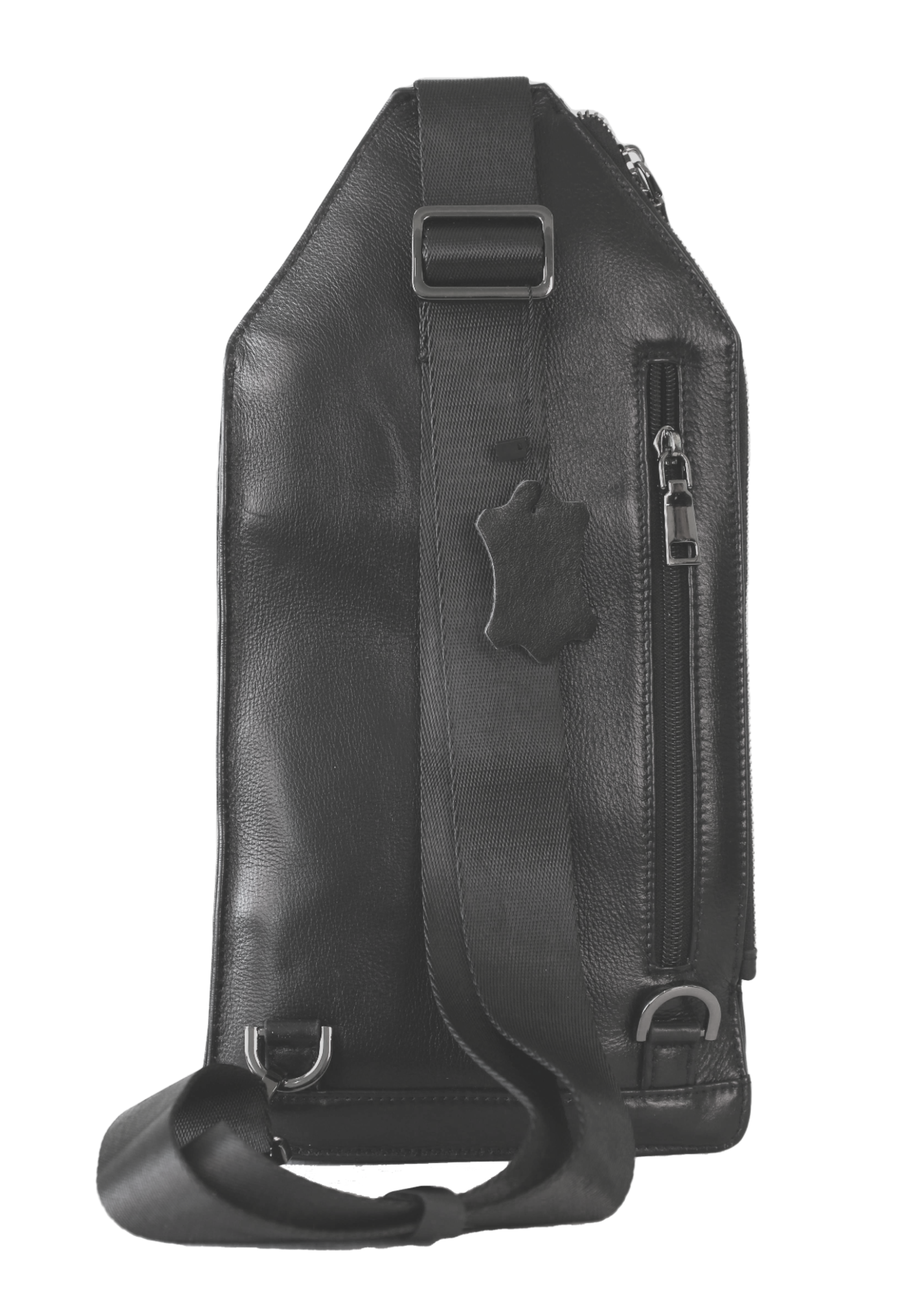 Genuine Leather Sling Bag Multiple Pockets Chest Bag