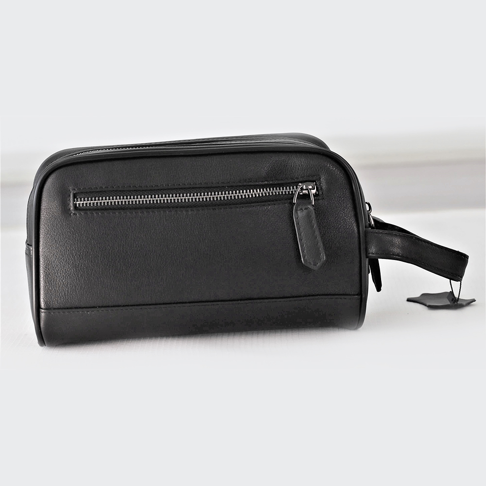 Genuine Leather Wristlet Clutch Handbag Multiple Component with Sturdy Handle