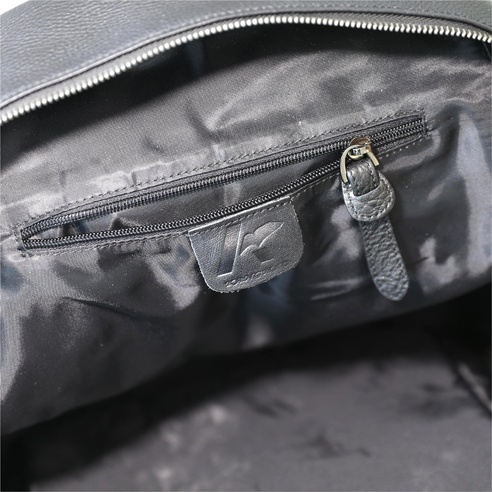 Soft Leather Multi Compartment Backpack with Zip