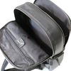 Classic Leather Woman's Men's Backpack with Side Pockets