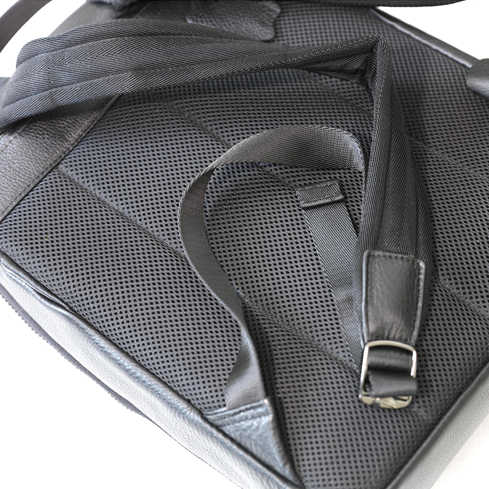 Full Grain Cow Leather Black Backpack