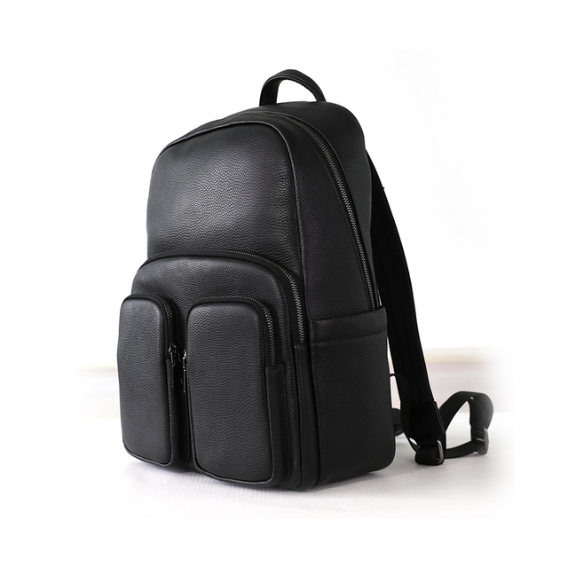 Soft Leather Multi Pockets Large Capacity Backpack