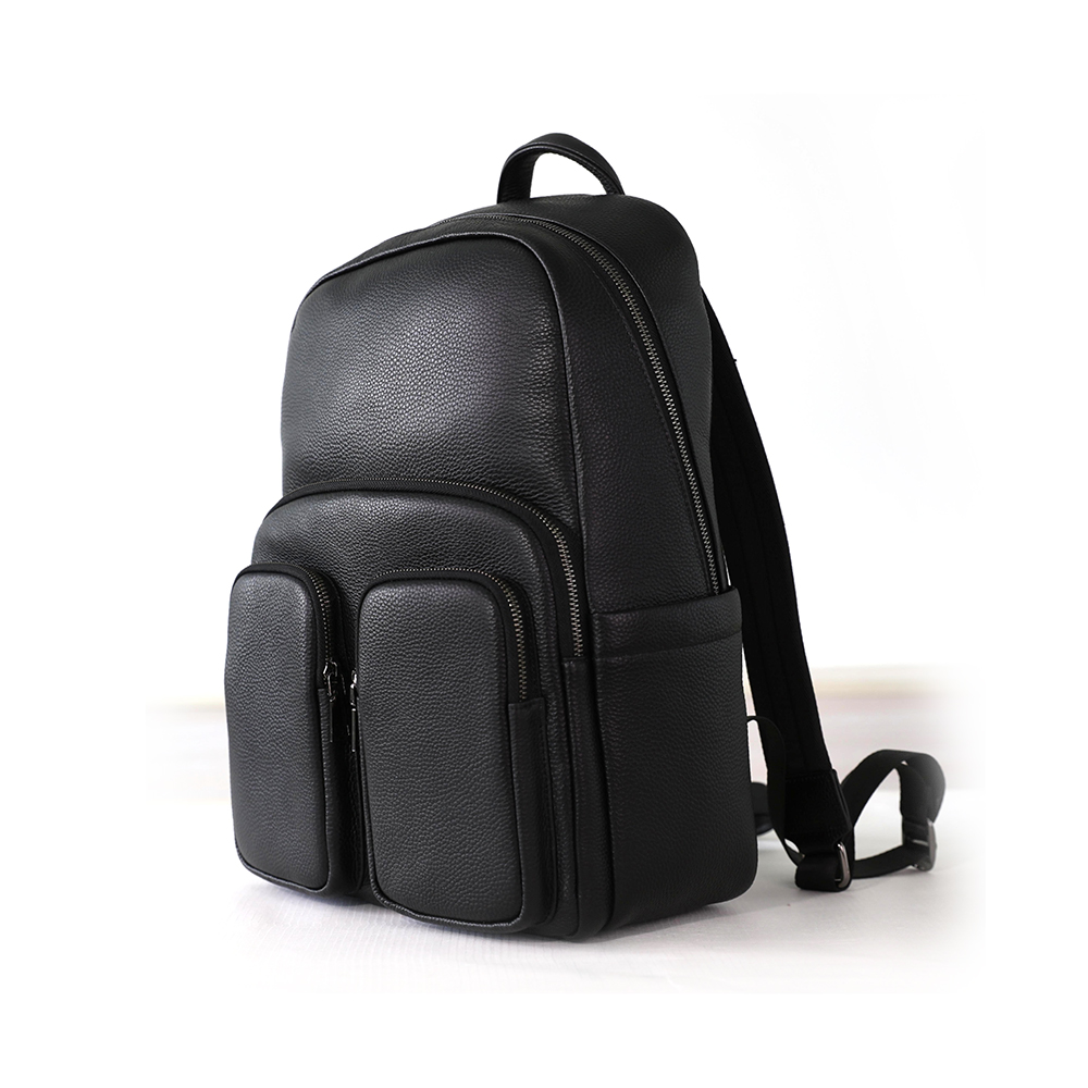 Soft Leather Multi Pockets Large Capacity Backpack