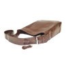 Leather Unisex Crossbody Bag Brown