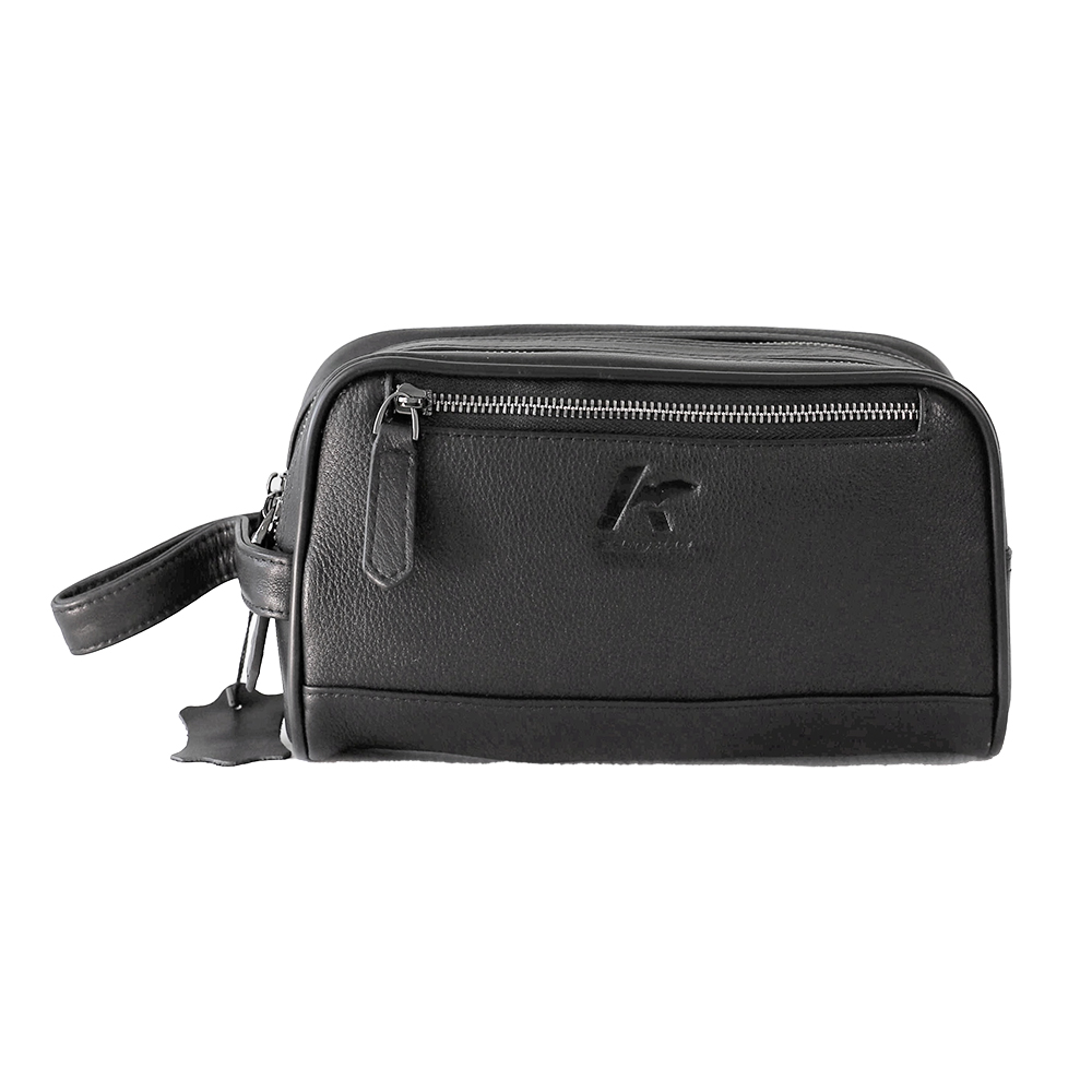 Genuine Leather Wristlet Clutch Handbag Multiple Component with Sturdy Handle