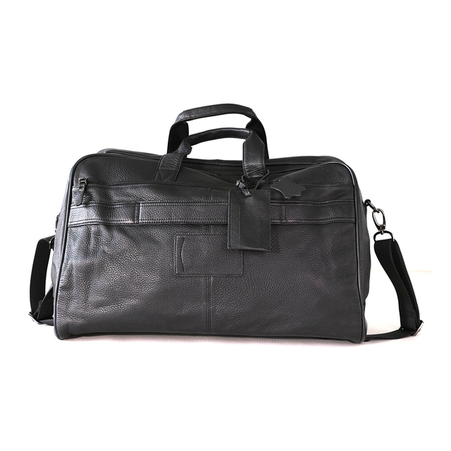 Leather Travel Bag with Adjustable Shoulder Strap