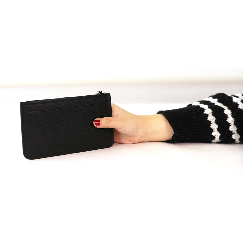 Soft Leather Lightweight Wallet with Buckle Pocket