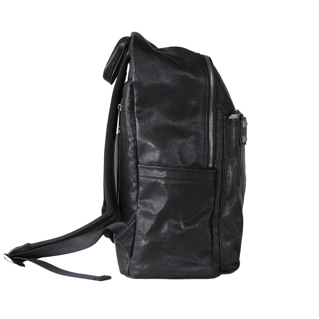 Rivet Finish Black Sheepskin Backpack