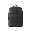 Woven Pattern Genuine Leather Backpack