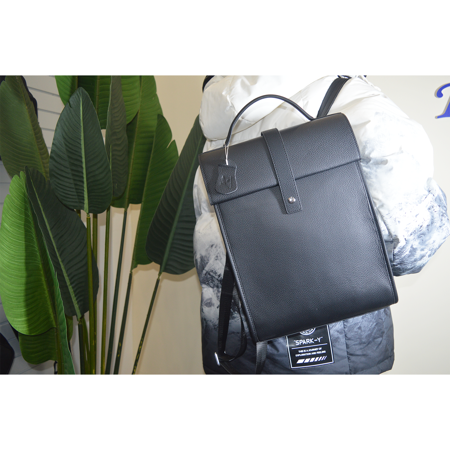Leather Laptop Backpack for Women