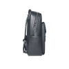 Black Leather Backpack with Big Compartments