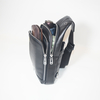Genuine Leather Sling Bag for Men and Women Crossbody Small Chest Travel Daypack Black