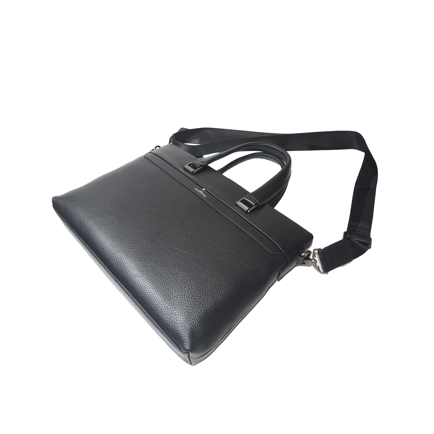 Classic Business Bag Men's Real Leather Briefcase Large Capacity Waterproof Shoulder Bag