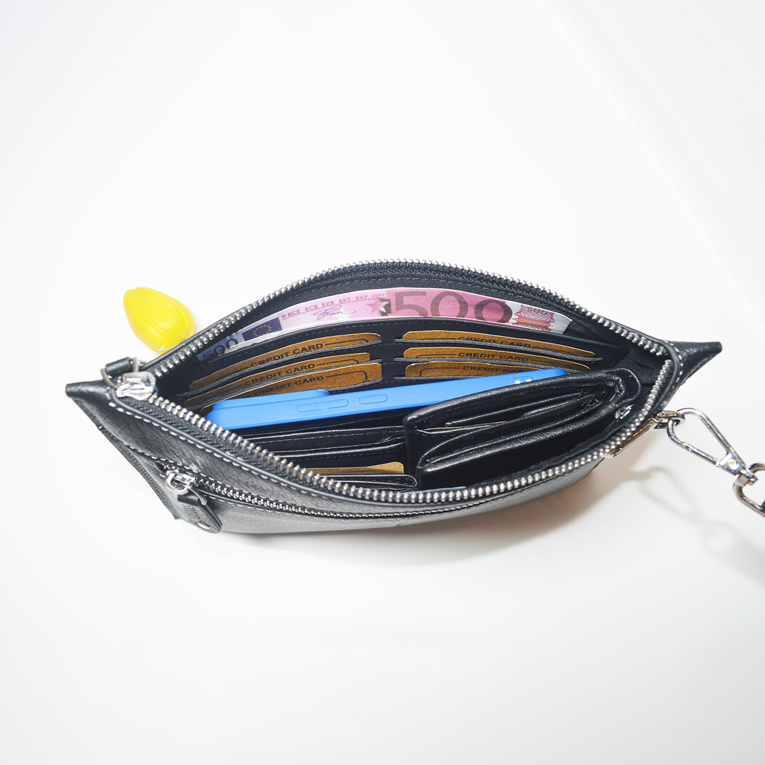 Lightweight Clutch Bag Genuine Leather Purse Handbag Extra Slim HandBag Clutch Wallet for Men and Women