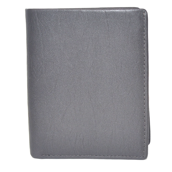 Brown Multi-Card Leather Wallet Flip Fold Slim Design Wallet with ID Window in Gift Box
