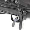 Quality Ladies/Unisex Soft Black Leather Backpack with Front Compartment