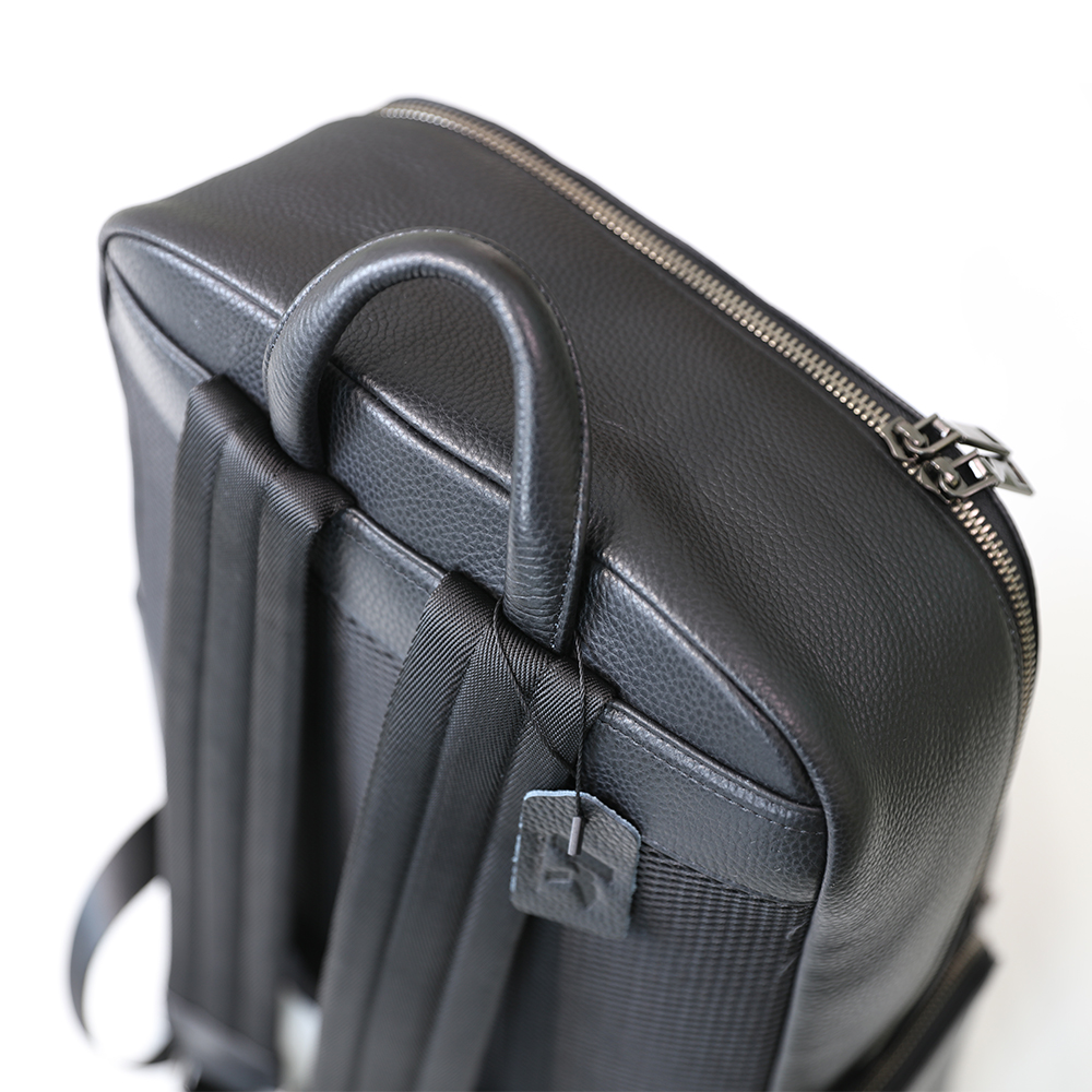 Hot Sale Unisex Black Leather Backpack