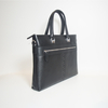 Black Custom Slim Executive Travel Bag Handbag Messager Bag Men's Genuine Leather Business Laptop Briefcase