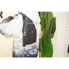 Small Crossbody Sling Bag for Women and Men Trendy Fanny Packs Genuine Leather Crossbody Chest Bag for Travel Sport Camping